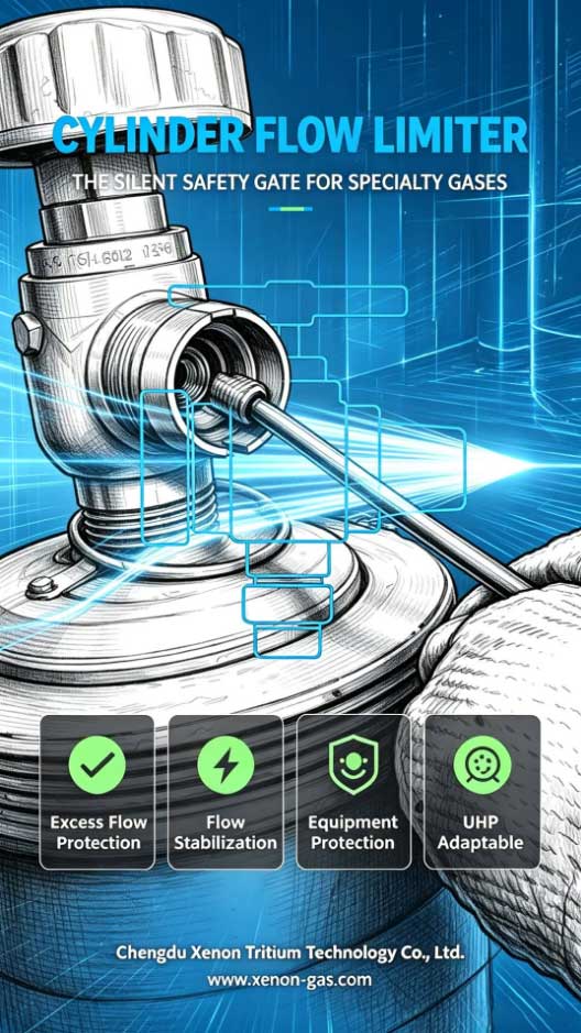 Fortifying Specialty Gas Safety: Core Functions and Proper Use of Cylinder Flow Restrictors high purity industrial gas 钢瓶限流器海报 缩小 specialty gas for industrial use