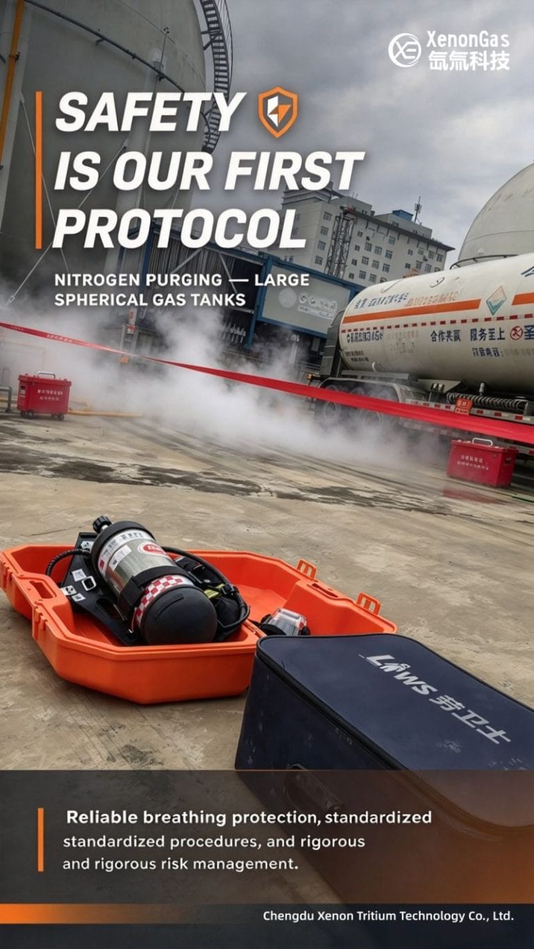 Safety First: Nitrogen Purging Project for Large Spherical Gas Tanks high purity industrial gas 液氮置换 specialty gas for industrial use