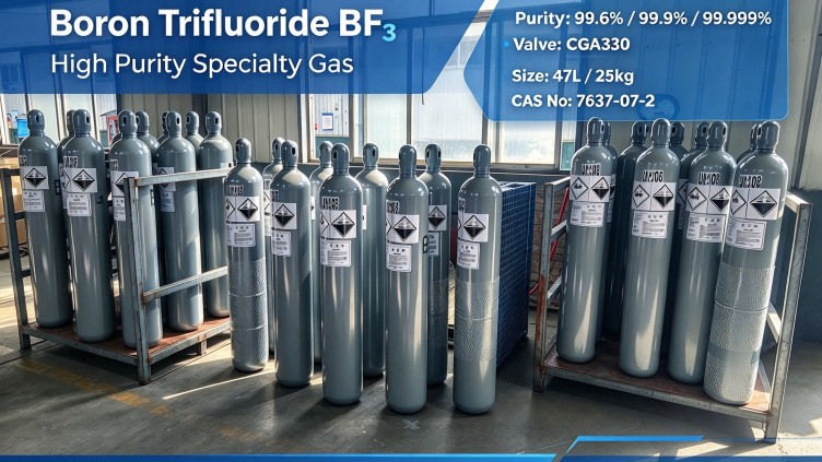 The Hidden Risk of BF₃ Hydrolysis: How Moisture Impacts Wafer Implantation Yield high purity industrial gas BF3海报 specialty gas for industrial use